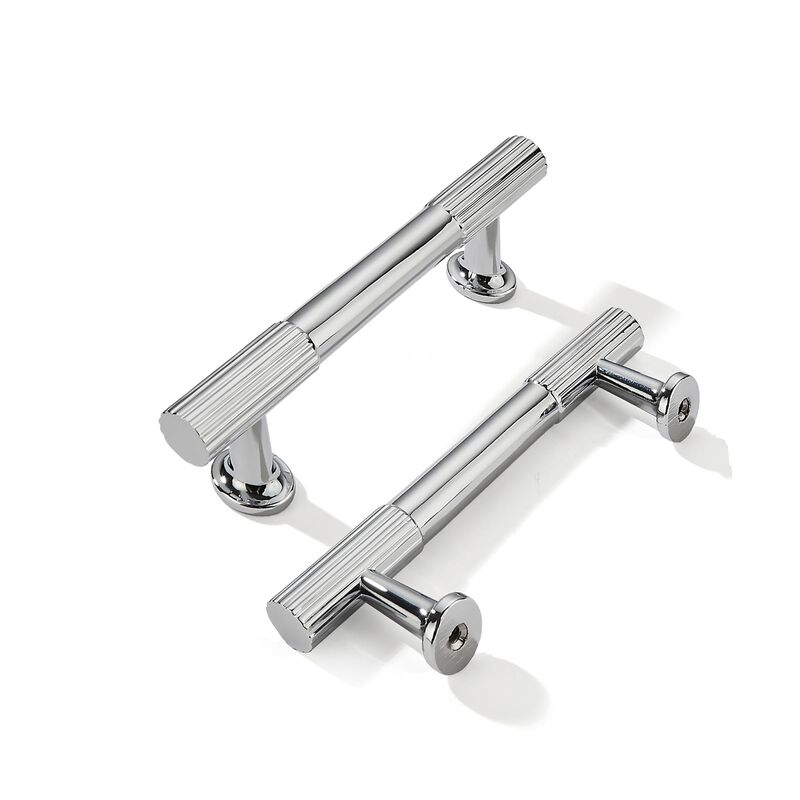 khtumeware 3-1/2 Inch(89mm) Hole Center 10 Pack Polished Chrome Cabinet Pulls Heavy Duty Soild Kitchen Drawer Handles Cabinet Ha