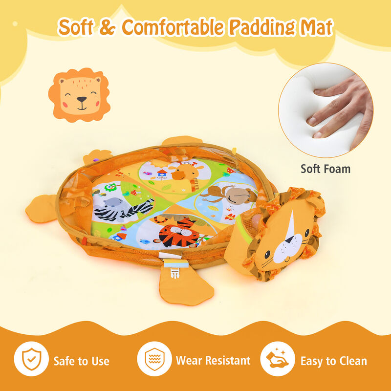 4-in-1 Baby Play Gym with Soft Padding Mat and Arch Design