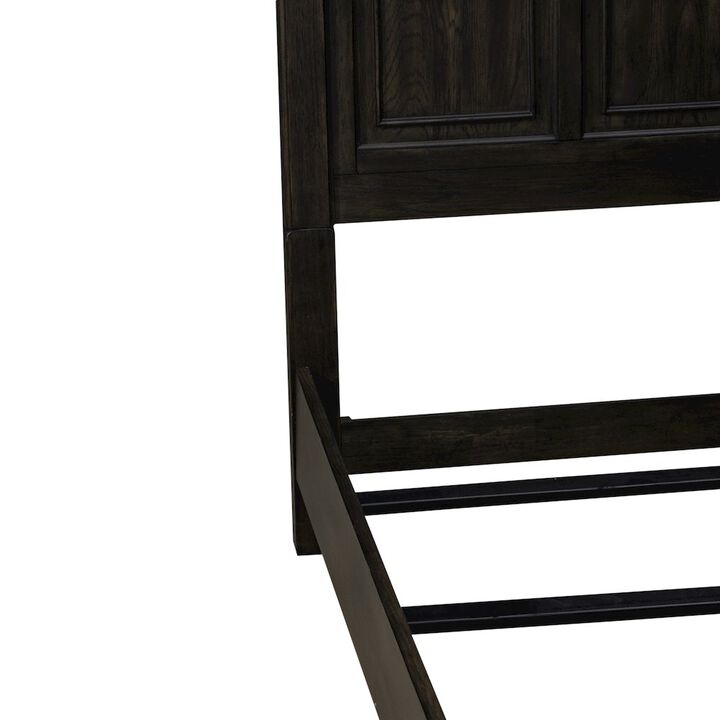 Liberty Furniture Queen Panel Bed in Rubberwood Solids & Split Heart White Oak Veneers