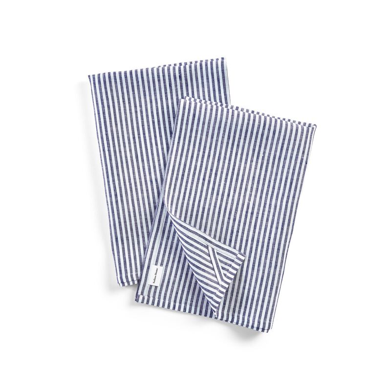 Linen Kitchen Towels - Narrow Stripe image number 0