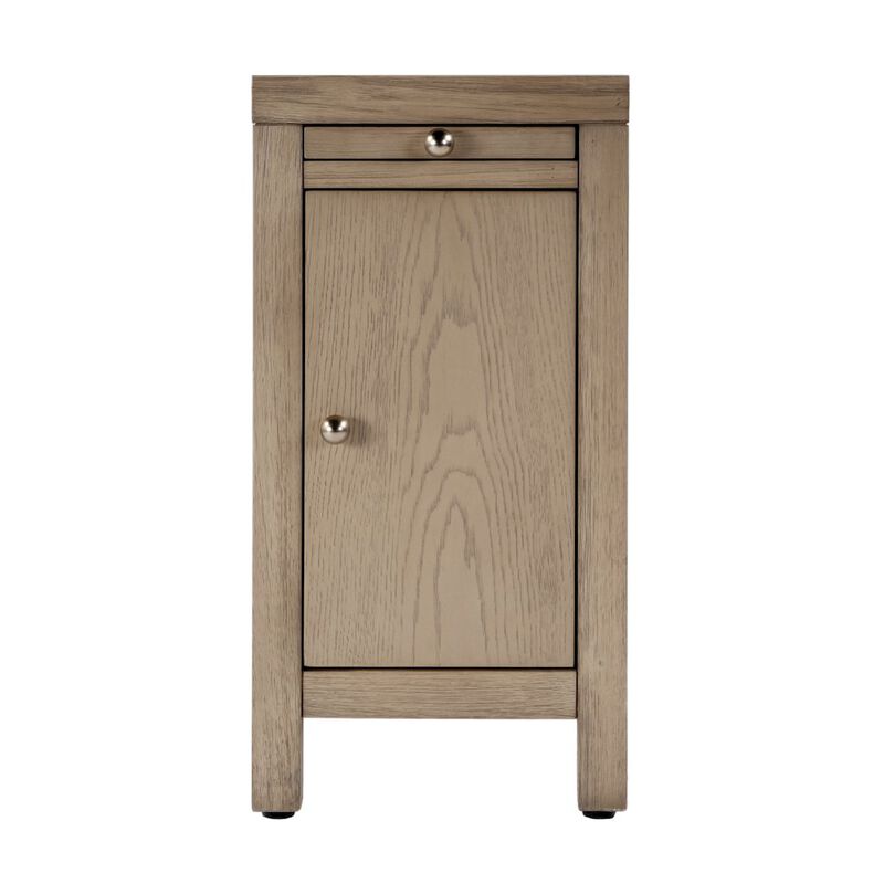 Butler Specialty 12 in. W Rectangular Wood 1 Door Narrow End Table with Pull-Out Tray