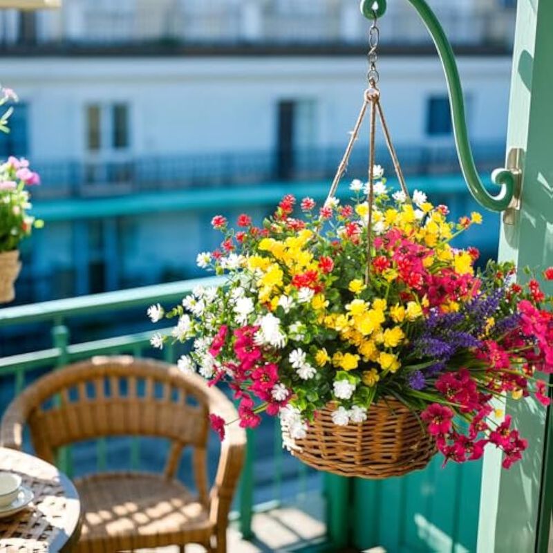 20 Bundle Artificial Outdoor Plants UV Resistant Window Box Decor image number 3