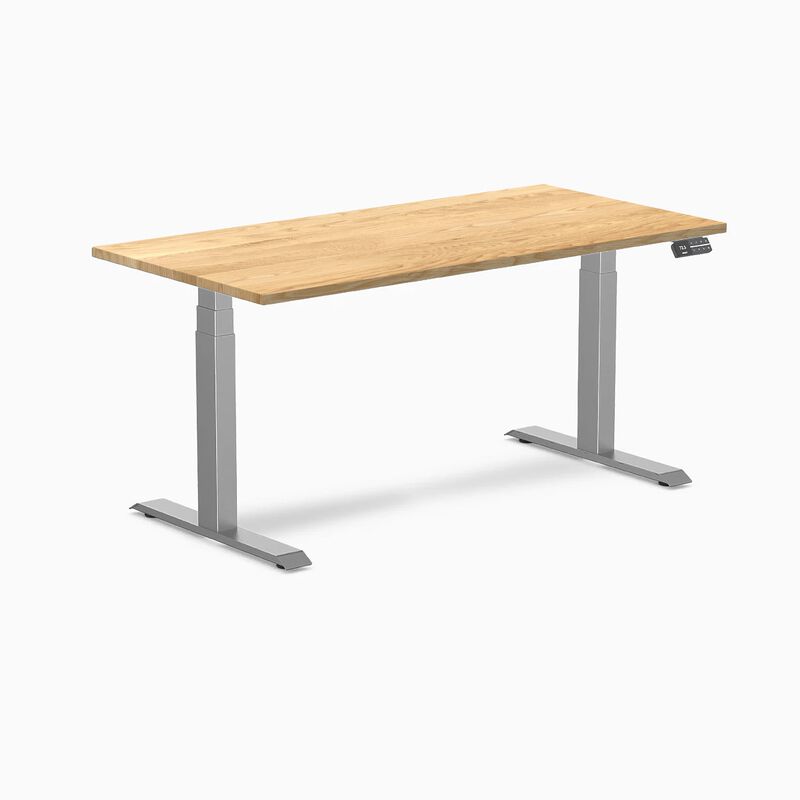 Desky Dual Hardwood Sit Stand Desk image number 0
