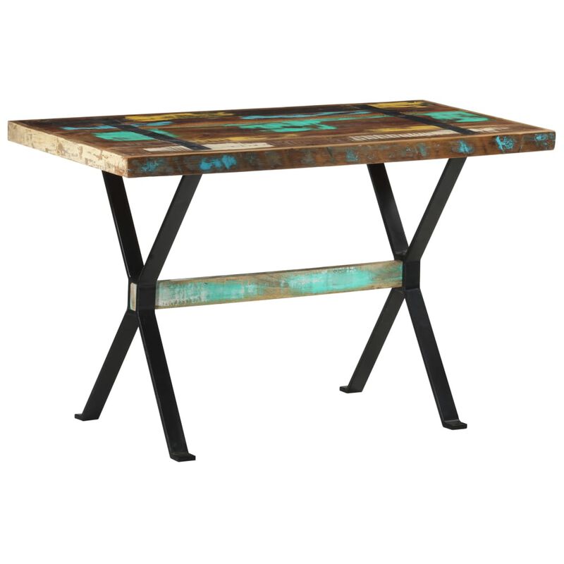 vidaXL Dining Table 47.2"x23.6"x29.9" Solid Reclaimed Wood