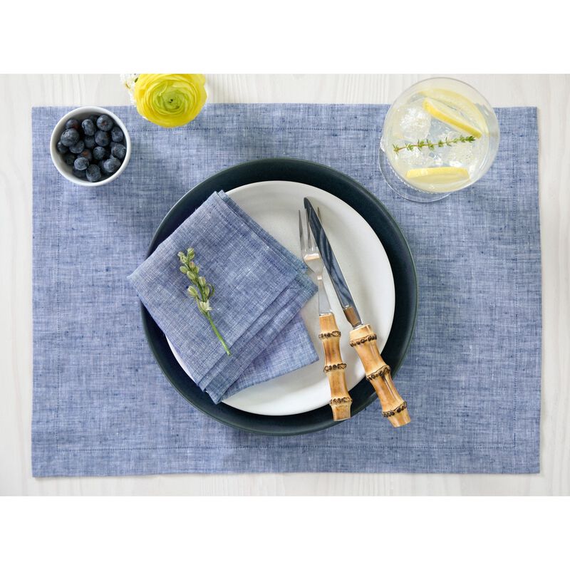Solino Home 100% Pure Linen Dinner Napkins 20 x 20 Inch Set of 4 | Athena