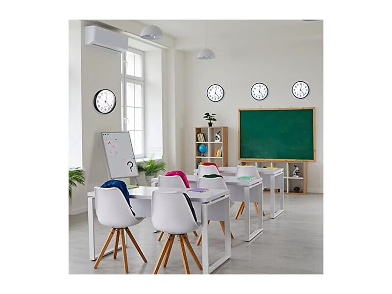 Pcs Bulk Black Wall Clock 10 Inch Silent Non Ticking Easy Read Modern image number 3