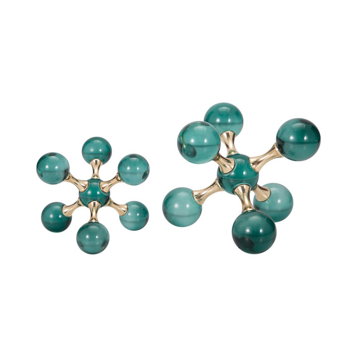 Glass S/2 7" Jack Bookends