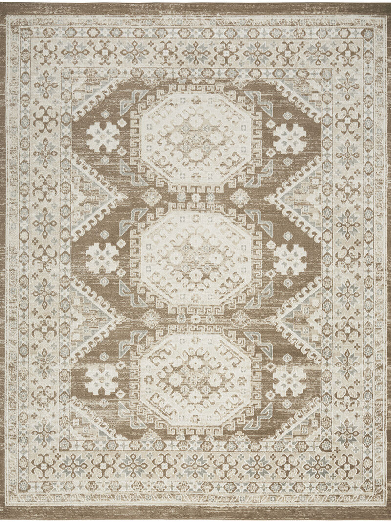 Serenity Home SRH01 Ivory/Mocha 5'3" x 7'3" Rug image number 0