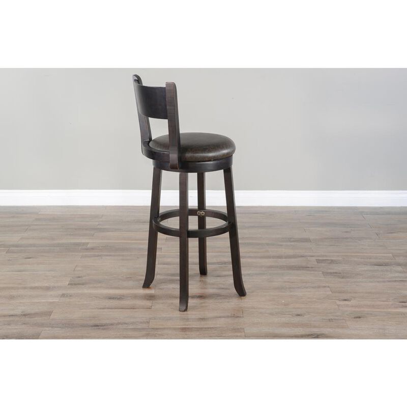 Sunny Designs Bar Swivel Barstool, Cushion Seat & Back