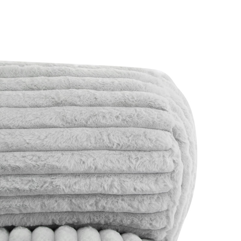 Christopher Knight Home Giichi Modern Foldable Faux Fur Bean Bag Convertible Lounge Bed with Pillow image number 8