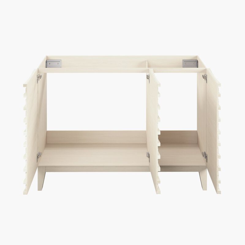 Cascade 48" Freestanding Bathroom Vanity Cabinet without Top in White Oak image number 5