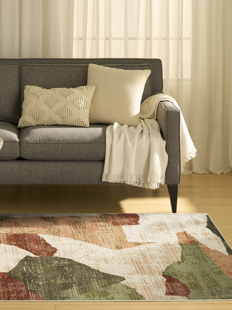 Nordic NRC18 Beige/Multicolor 4' x 6' Rug