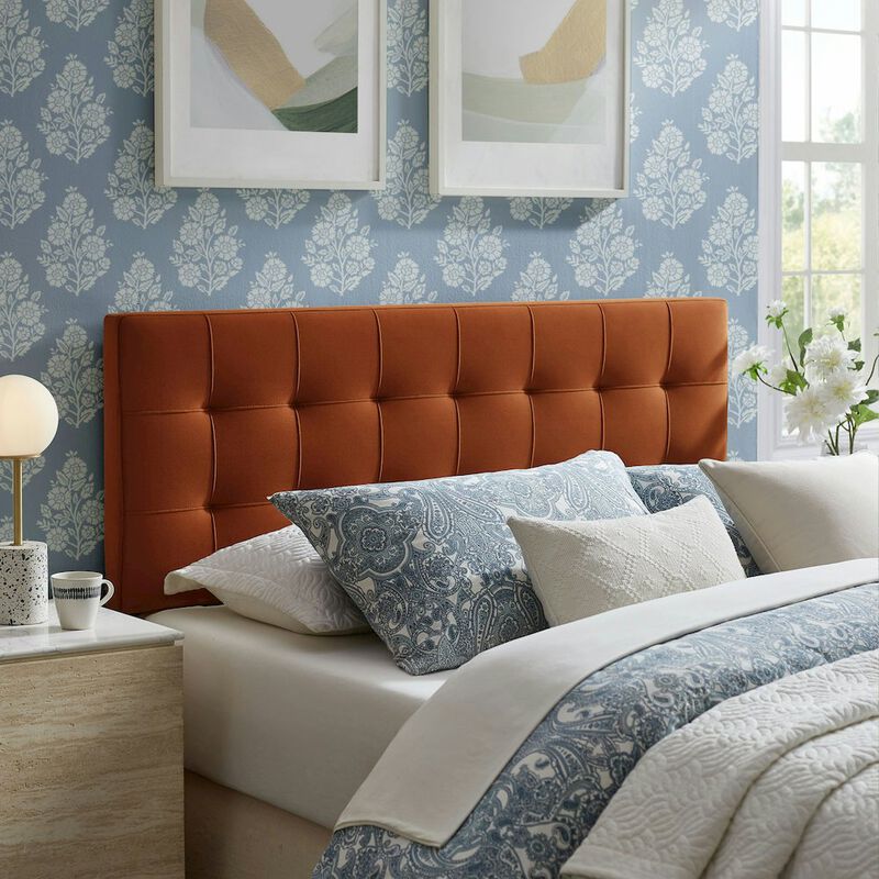 Lily Stain-Resistant Performance Velvet Full Size Headboard image number 6