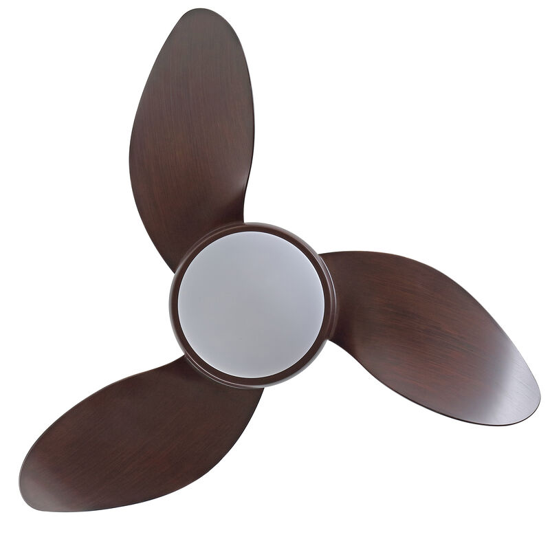 Albini 22" Contemporary Minimalist 6-Speed Metal Mobile-App/Remote-Controlled Dimmable Smart Integrated LED Ceiling Fan