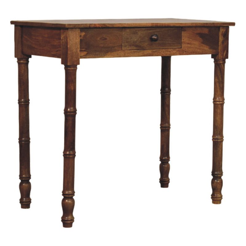 Artisan Furniture Solid wood Bamboo Writing Desk, 1 Drawer, Brown image number 2