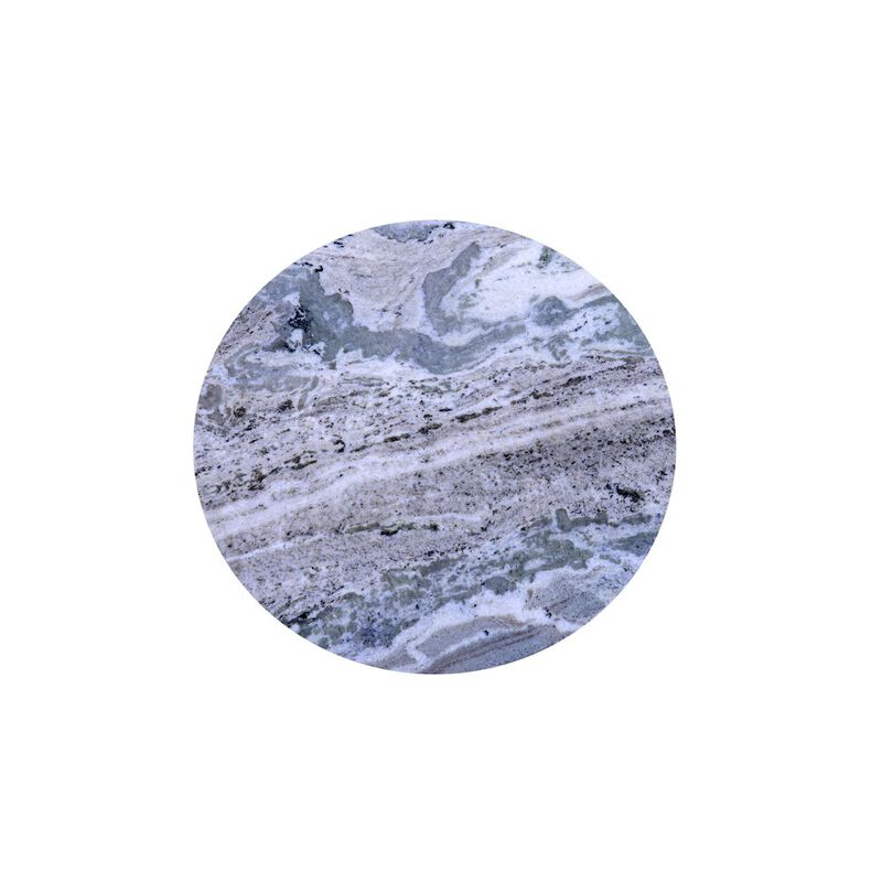 World Interiors Glacier 18 Accent Table with Fancy Brown Marble