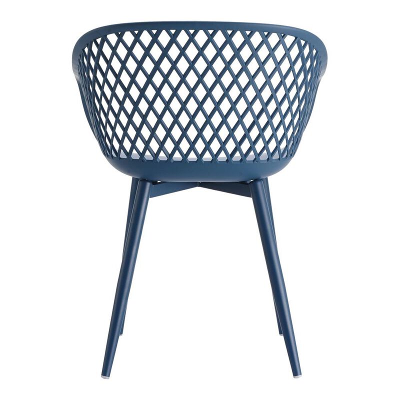 Moe's Home Collection Piazza Outdoor Chair Blue-Set Of Two