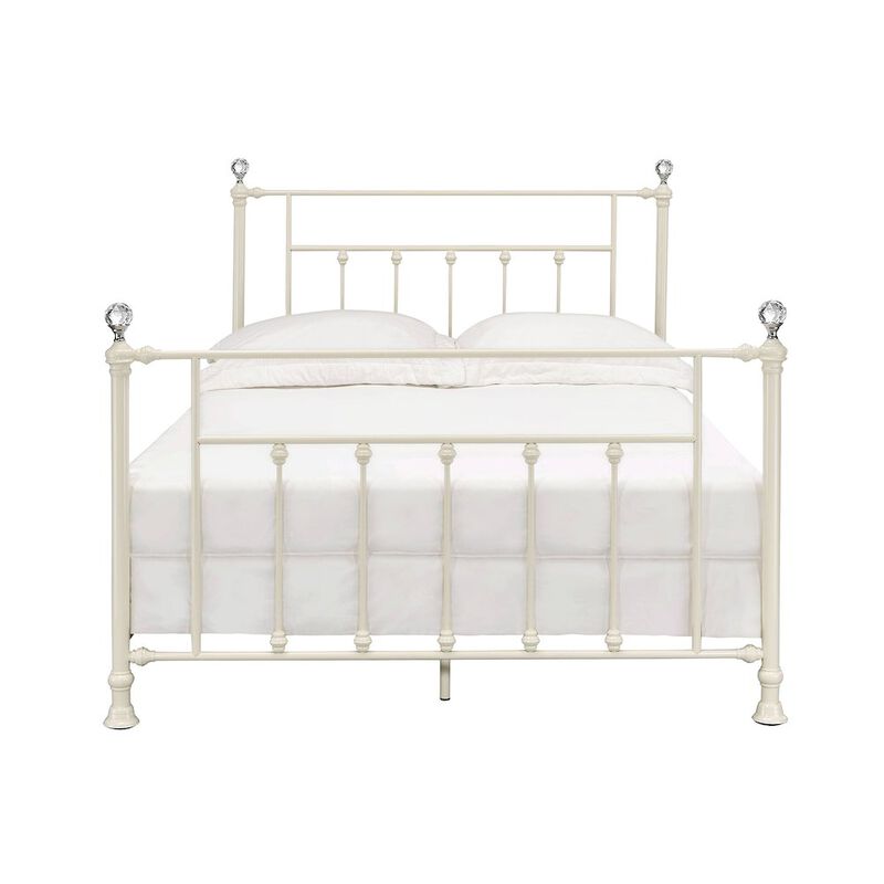 Simple Relax Metal and Acrylic Full Size Bed in White image number 0