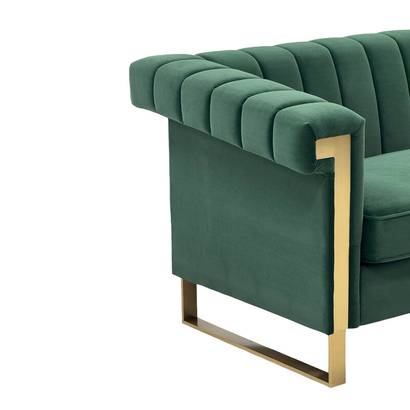 Satwud Luxury Velvet Sofa Set image number 7