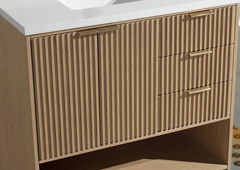 Diego 36" Bathroom Vanity Oak image number 8