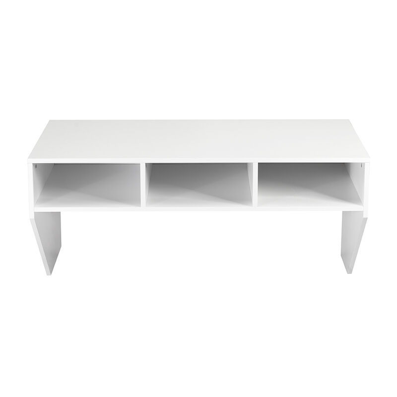 Wall Mounted Floating Computer Table Desk Home Office Storage Shelf White