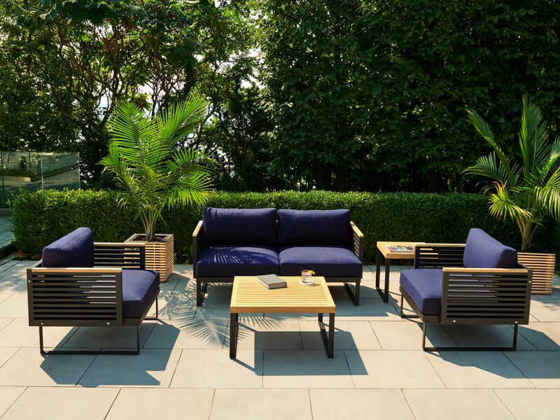 Monterey 4 Seater Outdoor Conversation Set with Coffee Table & Side Table image number 3