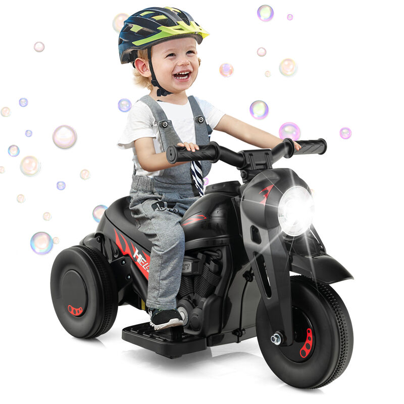 Kids 6V Electric Motorcycle Ride On Toy with Bubble Maker and Sound Effects image number 3