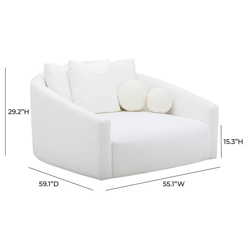 Hanim Cream Linen Daybed image number 6