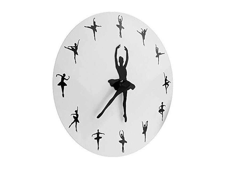 Ballerina Ballet Dancing Hanging Dancer Wall Clock Home Decor