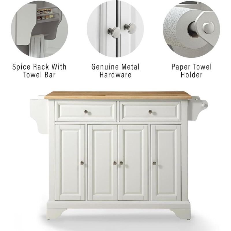 Lafayette Wood Top Full Size Kitchen Island/Cart