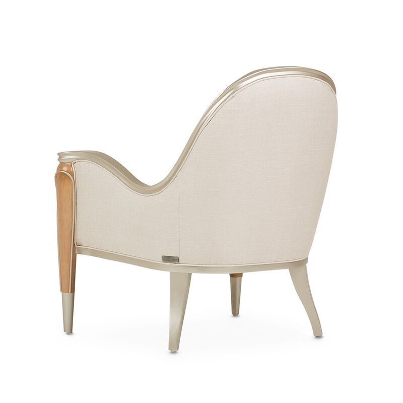 Michael Amini Villa Cherie Matching Chair - Pearl/Caramel