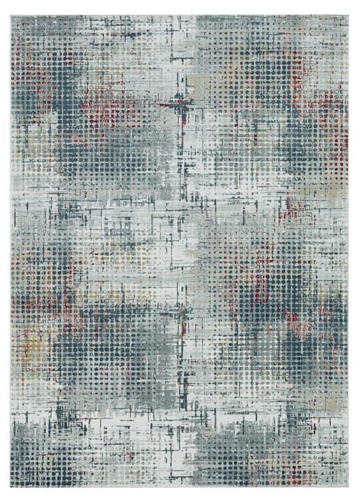 HomeRoots 3' X 5' Gray Abstract Area Rug