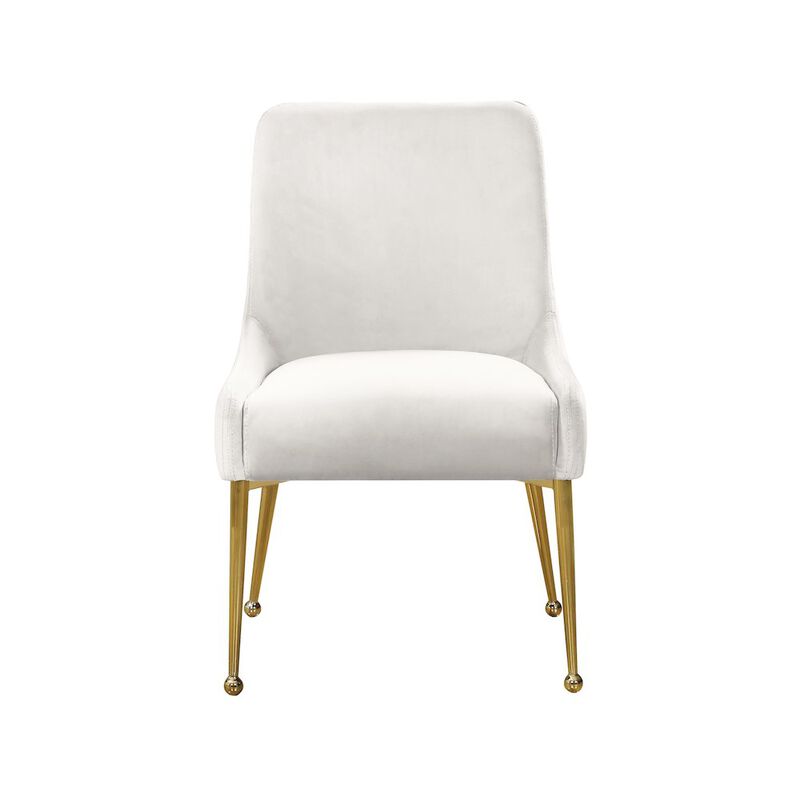 Meridian Furniture Owen Cream Velvet Dining Chair, Set of 2