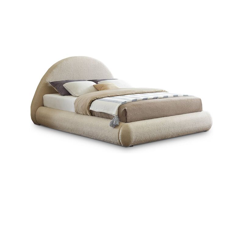 Meridian Furniture Rudy Beige Teddy Fabric King Bed