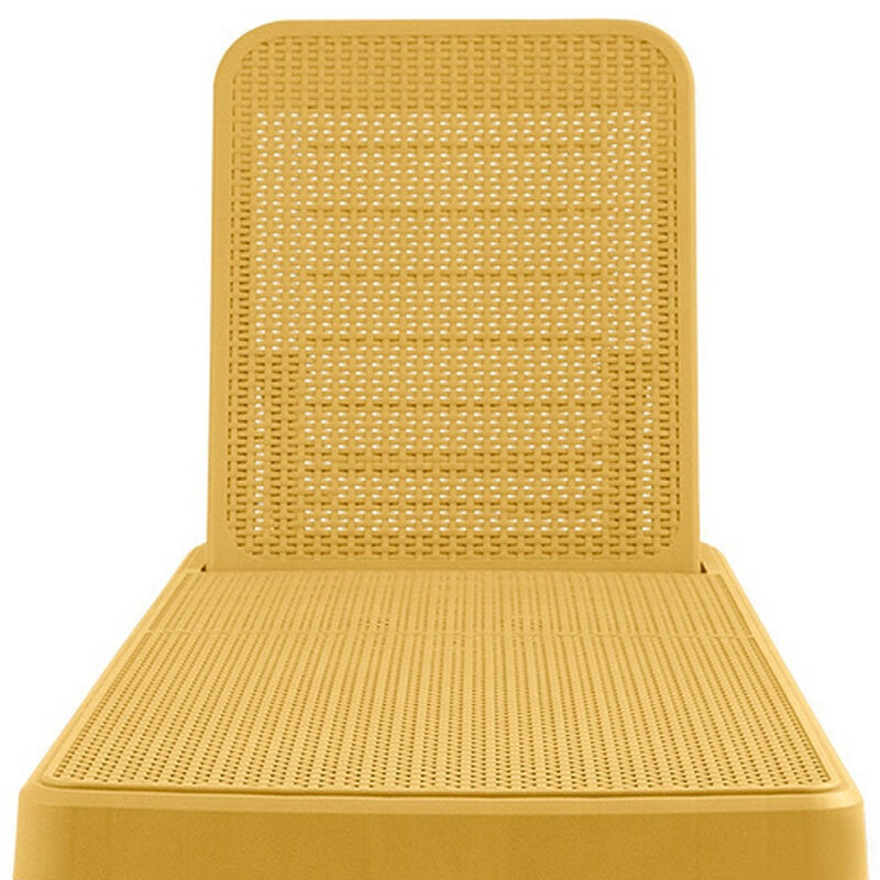 HomeRoots Heavy Duty Plastic Outdoor Stacking Chaise Lounge image number 4