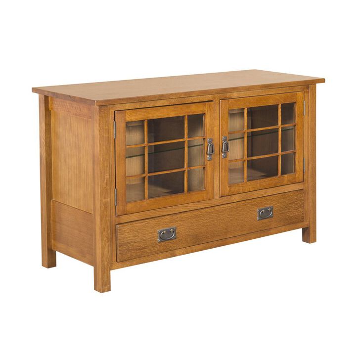 Crafters and Weavers Mission Quarter Sawn Oak 48 Tv Stand - Light Oak