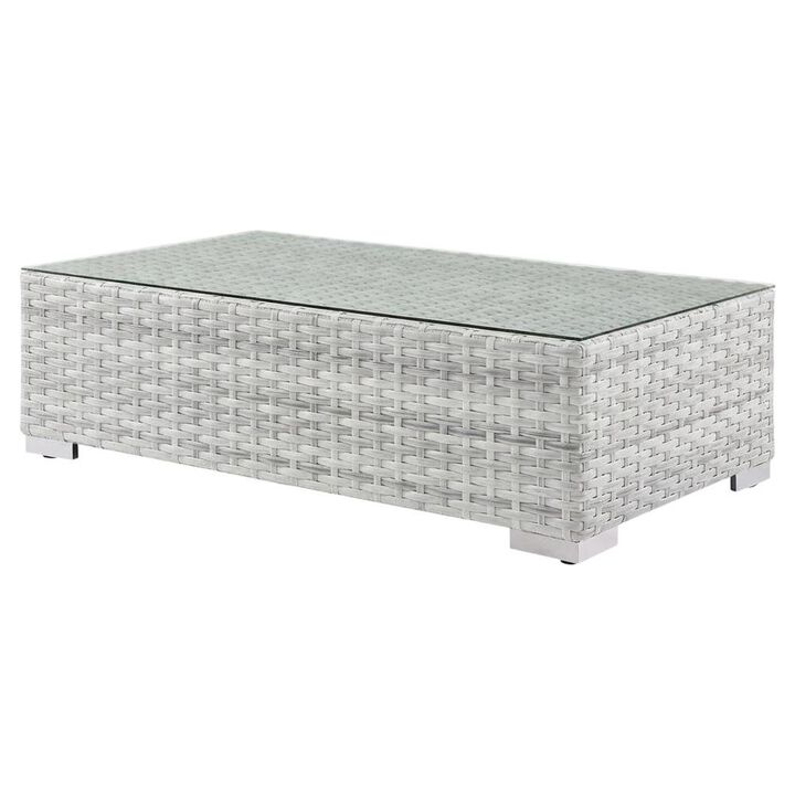 Contemporary Outdoor Patio Coffee Table With Weather-Resistant Surface