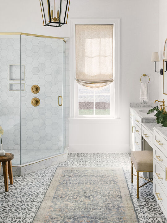 Hathaway HTH02 Denim/Multi 7'6" x 9'6" Rug by Loloi II