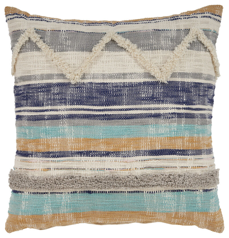 Soft Cotton Geometric Throw Pillow with Hidden Zipper – Cozy Home Accent