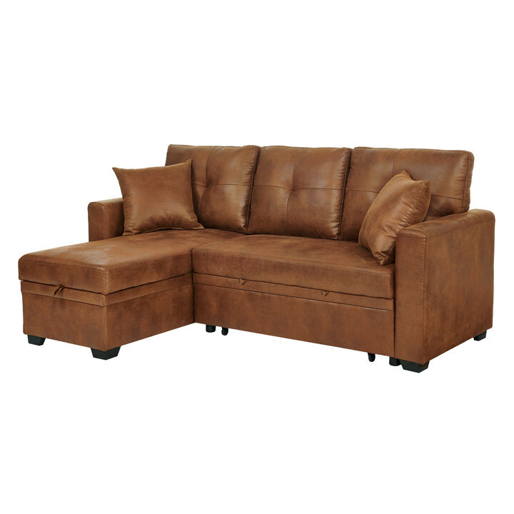 Jomple Foil Fabric Sectional Sleeper sofa
