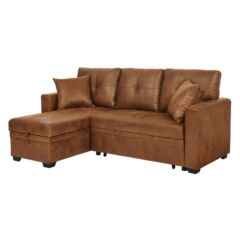 Jomple Foil Fabric Sectional Sleeper sofa image number 0