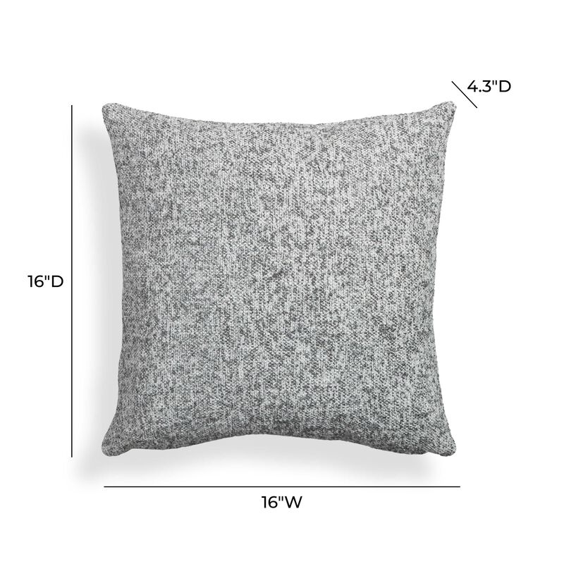 Poh Washed Grey Boucle 16" Square Accent Pillow image number 4