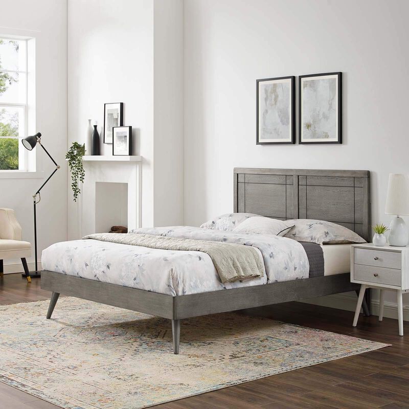 Marlee Wood Twin Platform Bed With Splayed Legs image number 1