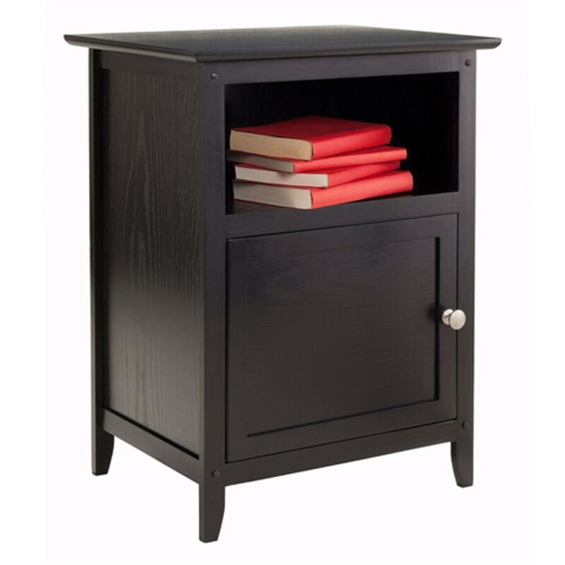 Shaker Style End Table Nightstand with Shelf for Bedroom Storage