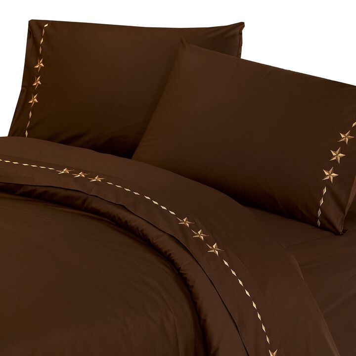 Star Chocolate Queen Sheet Set