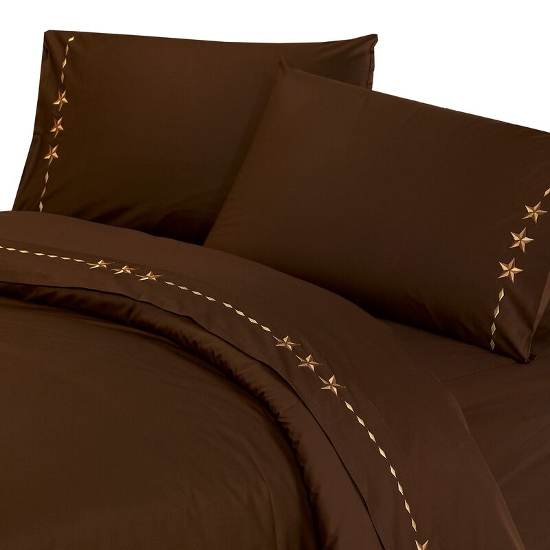 Star Chocolate Queen Sheet Set image number 0