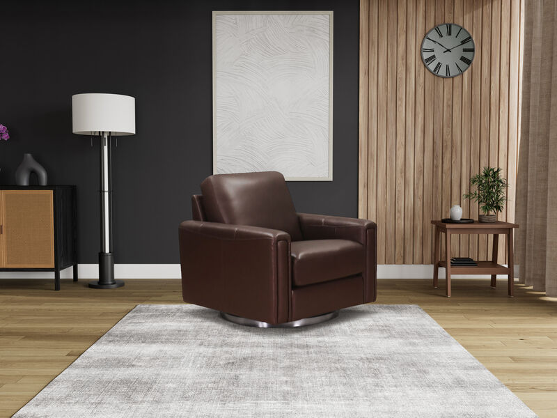 Hayward Swivel Leather Chair