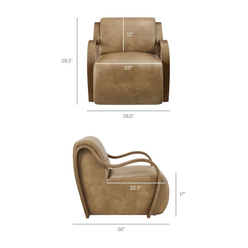Atrium Vegan Leather Accent Armchair image number 1