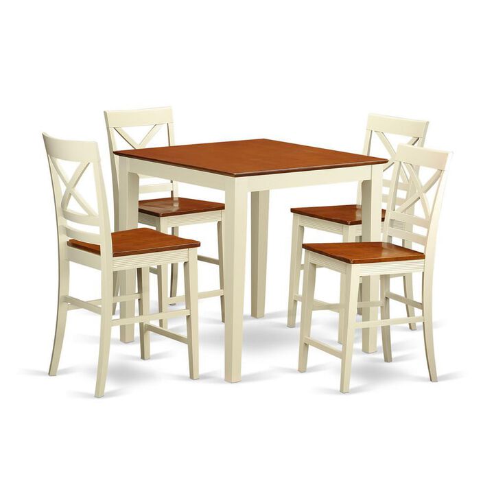 PC Dining counter height set - Dining Table and 4 bar stools.