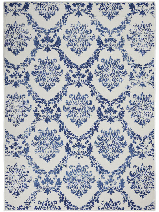 Whimsicle WHS01 Ivory/Navy 4' x 6' Rug